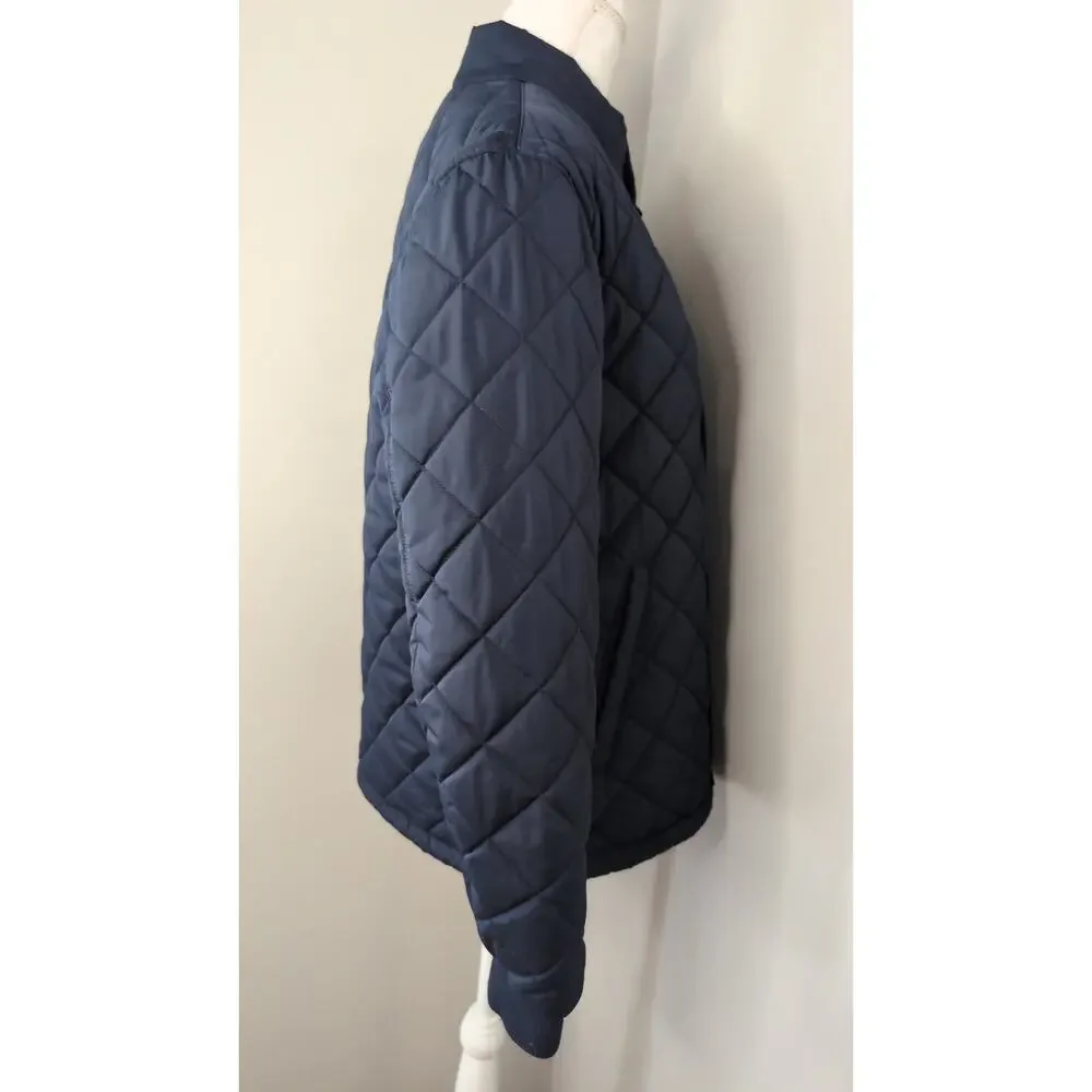 Banana Republic Mens Medium Quilted Jacket Navy Preppy Lightweight - Picture 5 of 9